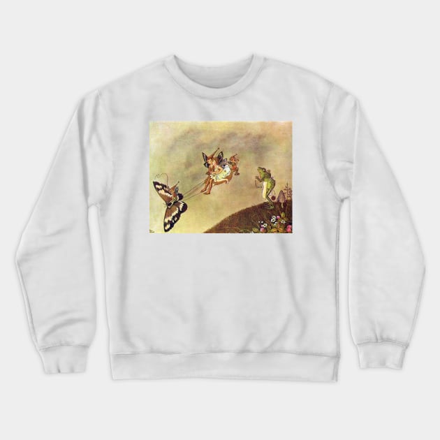 The Butterfly Chariot - Ida Rentoul Outhwaite Crewneck Sweatshirt by forgottenbeauty